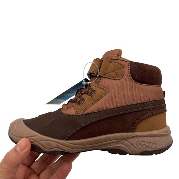 Stride Rite Boys Girls Nebraska Boots Size 12 Brown Adjustable Medium-Wide Width - Picture 3 of 16